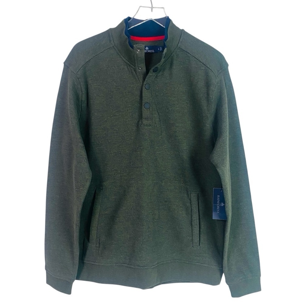 Rainforest Olive Green Pullover Size L